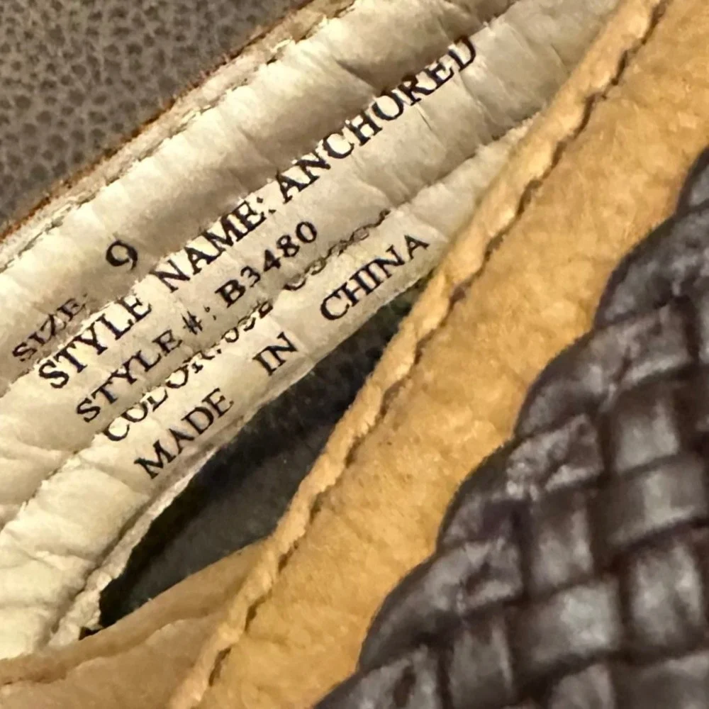 Tommy Bahama Anchored Leather Sandals Men's Size 9 Flip Flops Tan & Brown